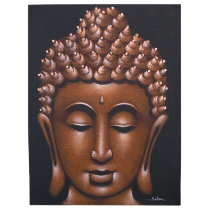 Cuadro de Buda - Acabado en Cobre y Arena 80x60 cm.