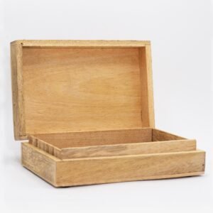 Caja rectangular grande 21.5x14x6.3cm - Cara de Buda Negra