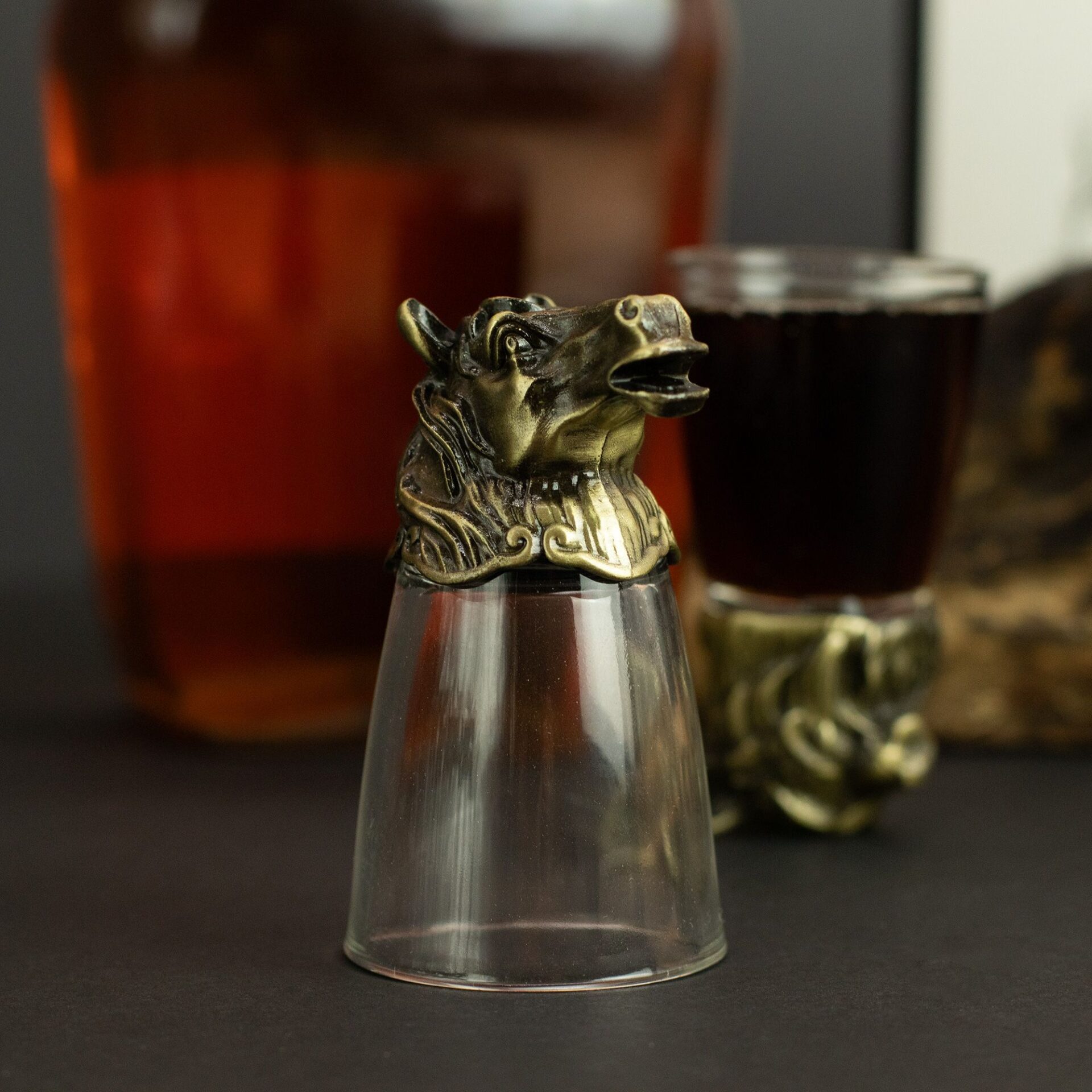 Conjunto de regalo de 12 vasos de chupito Bottom Up (25ml) - Bosque y Criaturas Místicas - Bronce Antiguo - Imagen 18