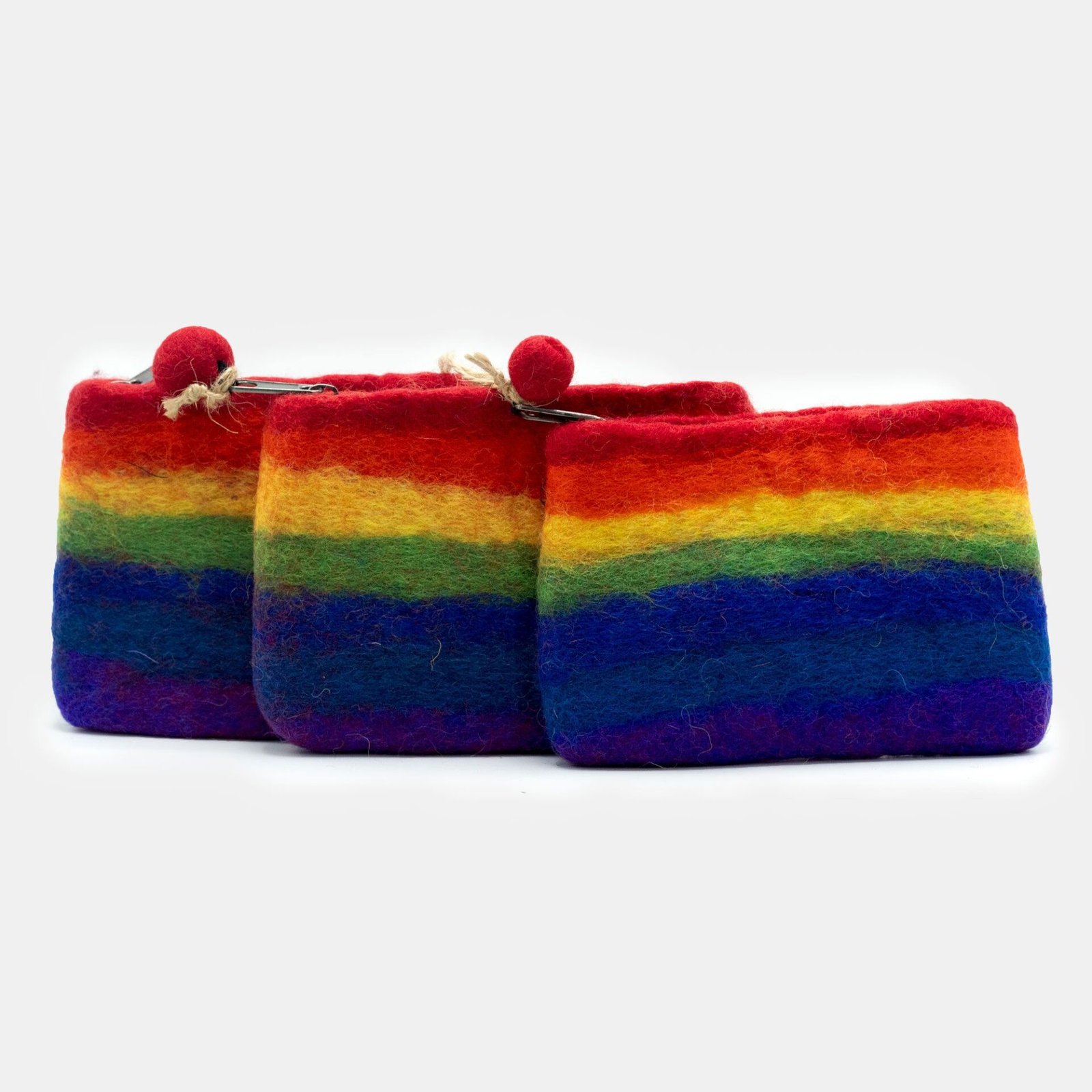 Estuche de fieltro natural con cremallera (surtido) - Arco Iris - Imagen 2