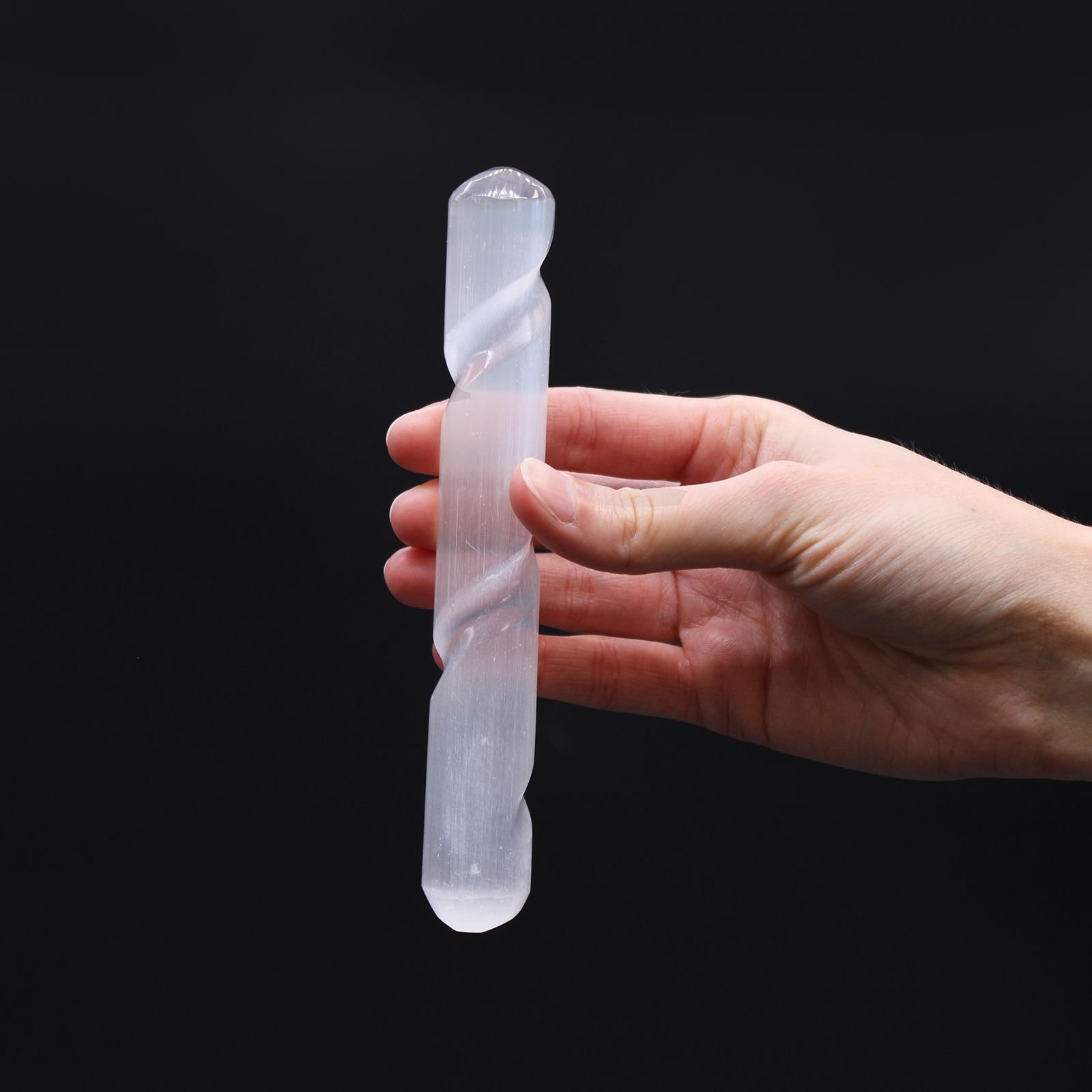 Varita Espiral deSselenita - 16 cm ( Ambos extremos redondos) - Imagen 3
