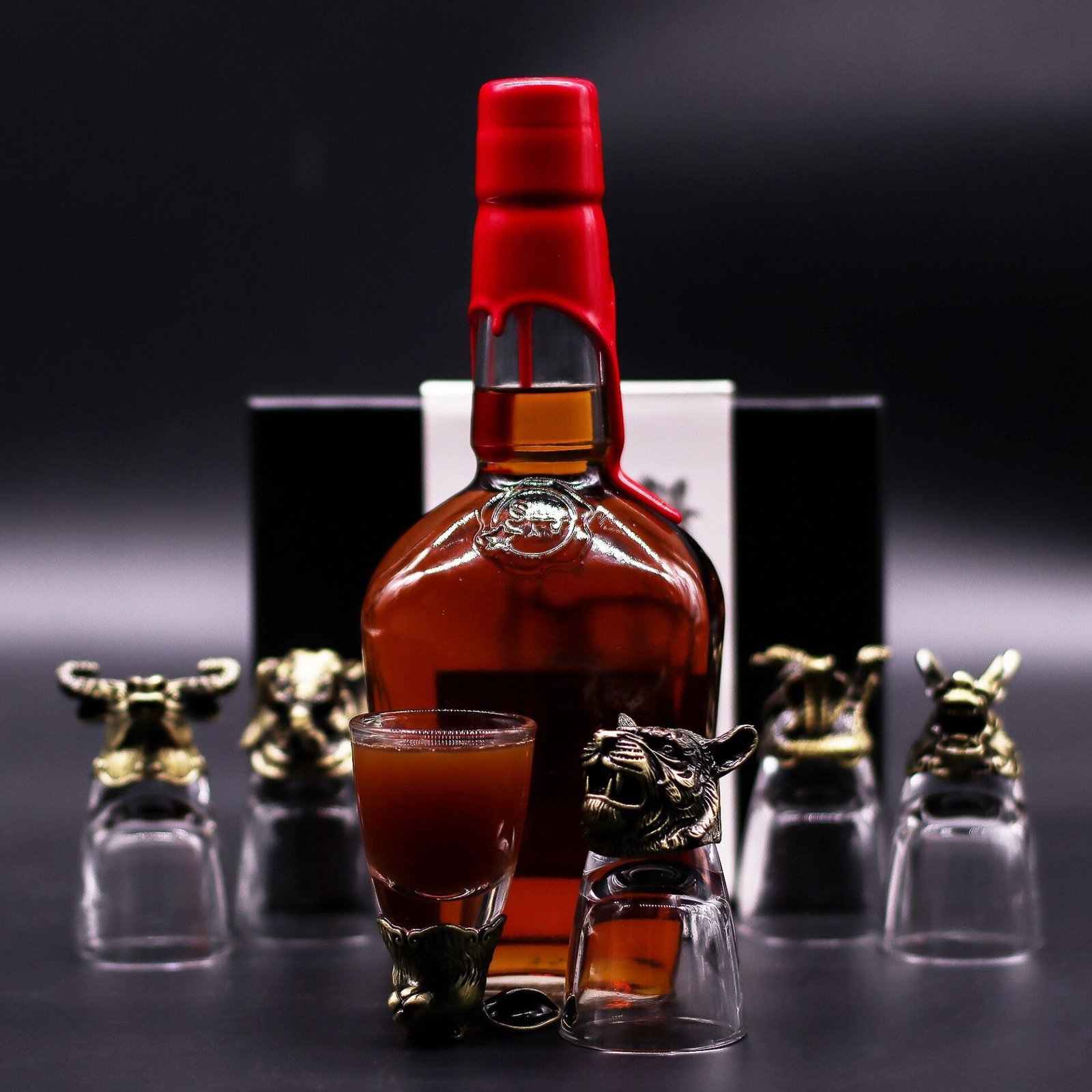 6 vasos de chupito (50 ml) - Criaturas Salvajes del Bosque - Bronce antiguo - Imagen 8