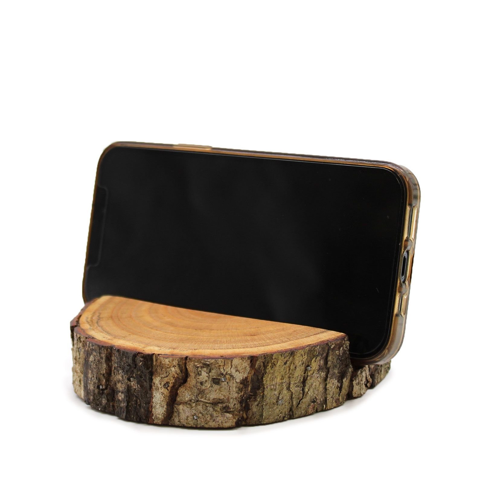 Small Log Phone Holder (full slice) - Natural - Imagen 4