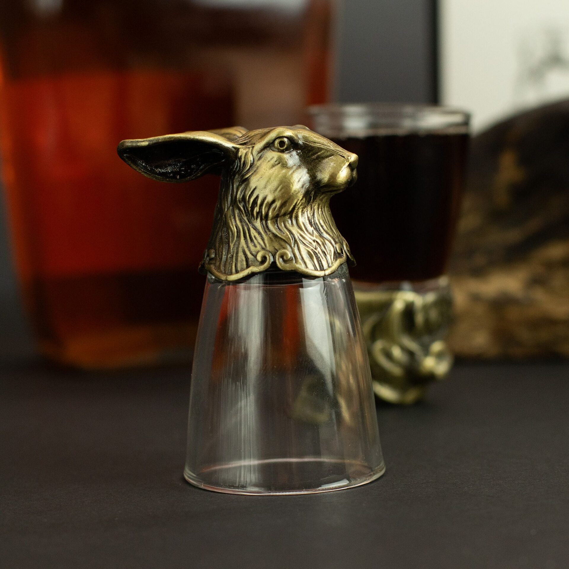 Conjunto de regalo de 12 vasos de chupito Bottom Up (25ml) - Bosque y Criaturas Místicas - Bronce Antiguo - Imagen 6