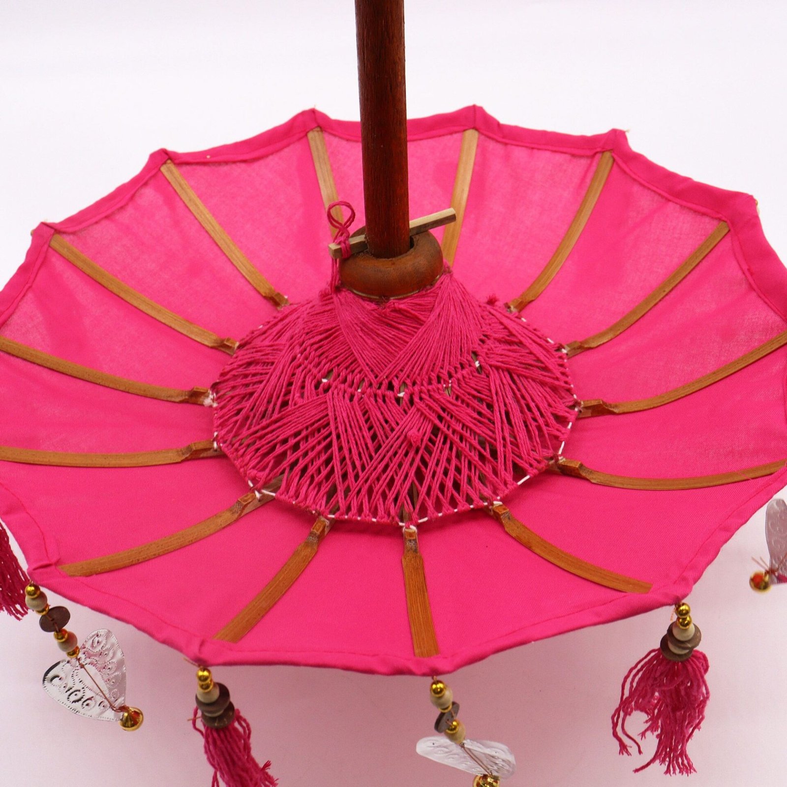 Sombrilla Bali Home Decor - Algodón - Rosa - 40cm - Imagen 4