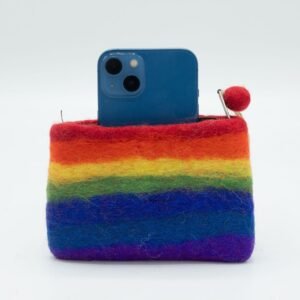 Estuche de fieltro natural con cremallera (surtido) - Arco Iris