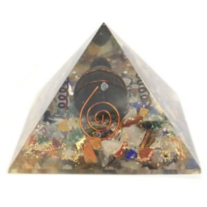 Pirámide de orgonira Gemchips, Cobre, Tortuga 60 mm.