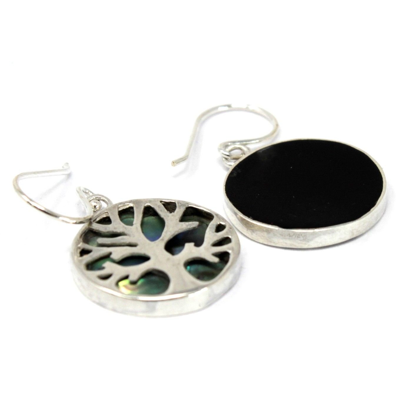 Pendientes de Plata Árbol de la Vida 15mm - Abulón - Imagen 2