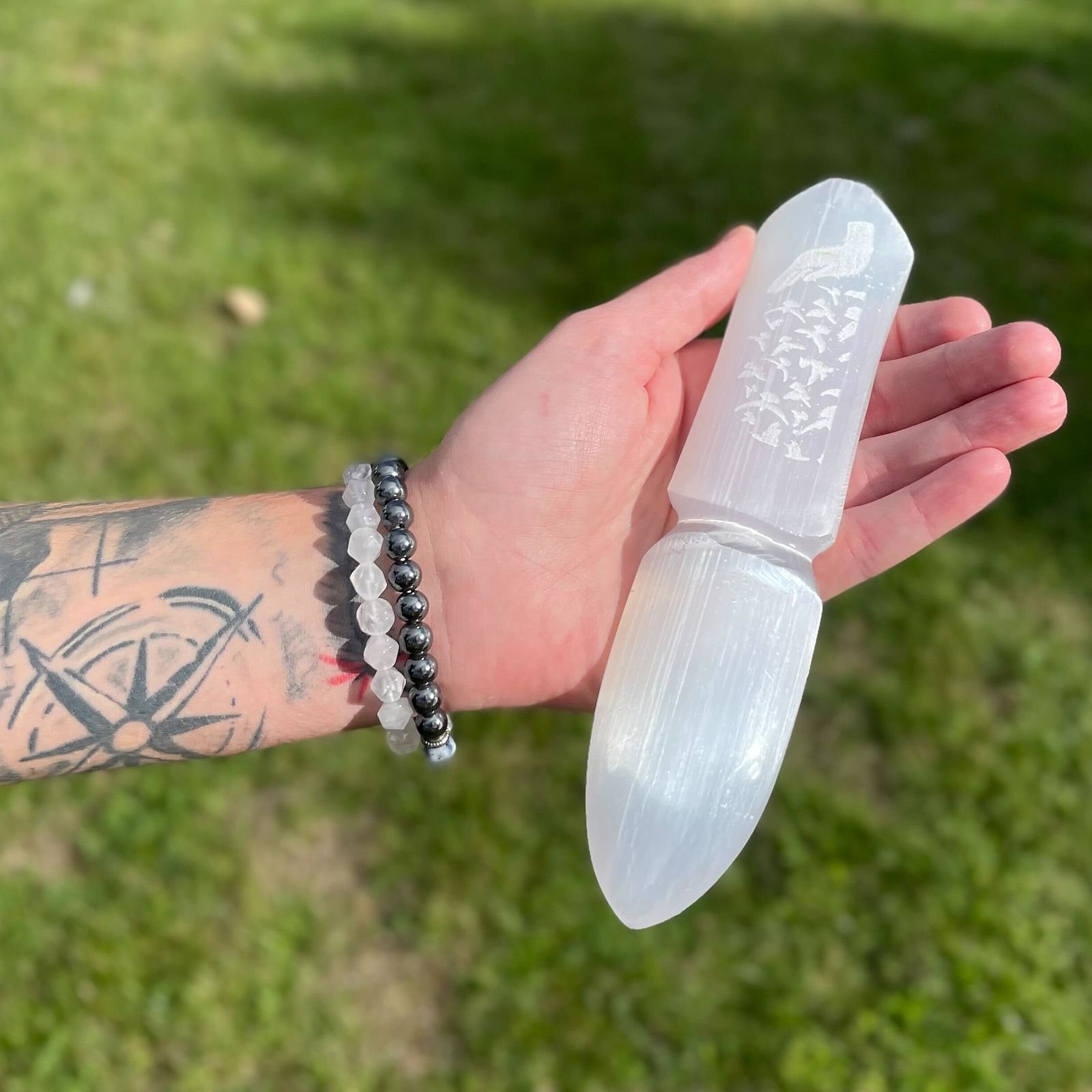Cuchillo ritual de selenita - Liberación de ataduras - Imagen 3