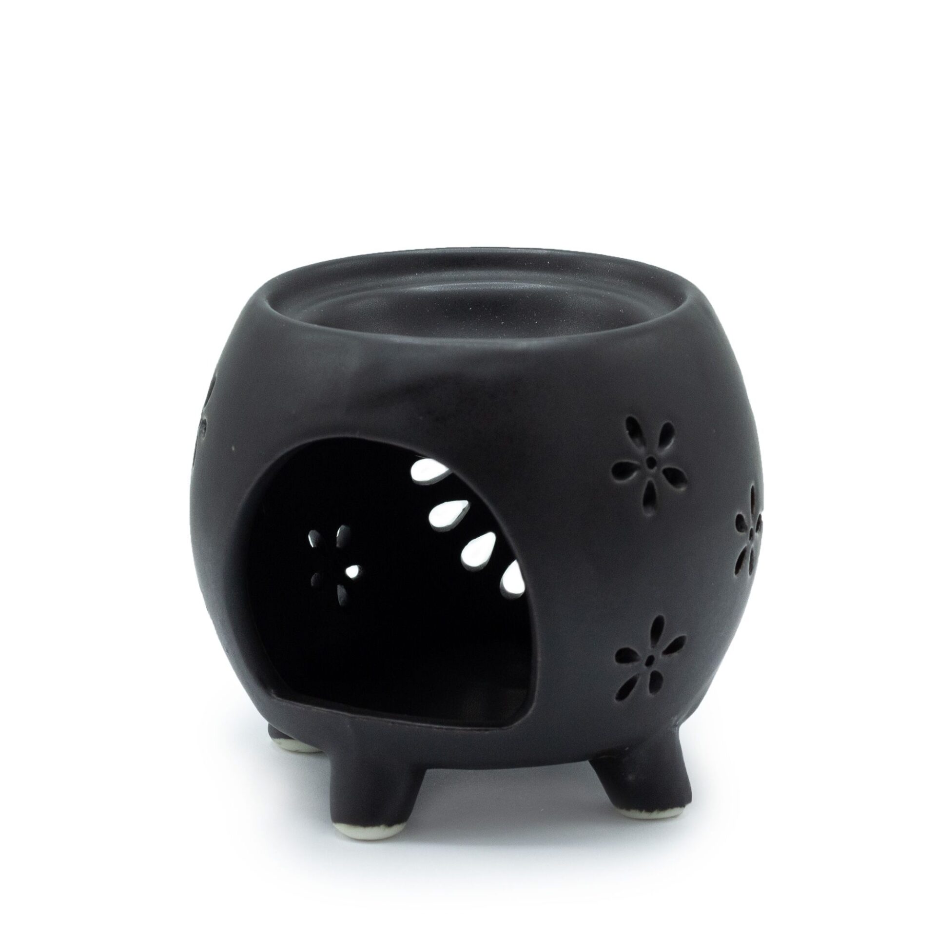 Quemador de Aceite Tipo Maceta - Negro Mate - Imagen 2