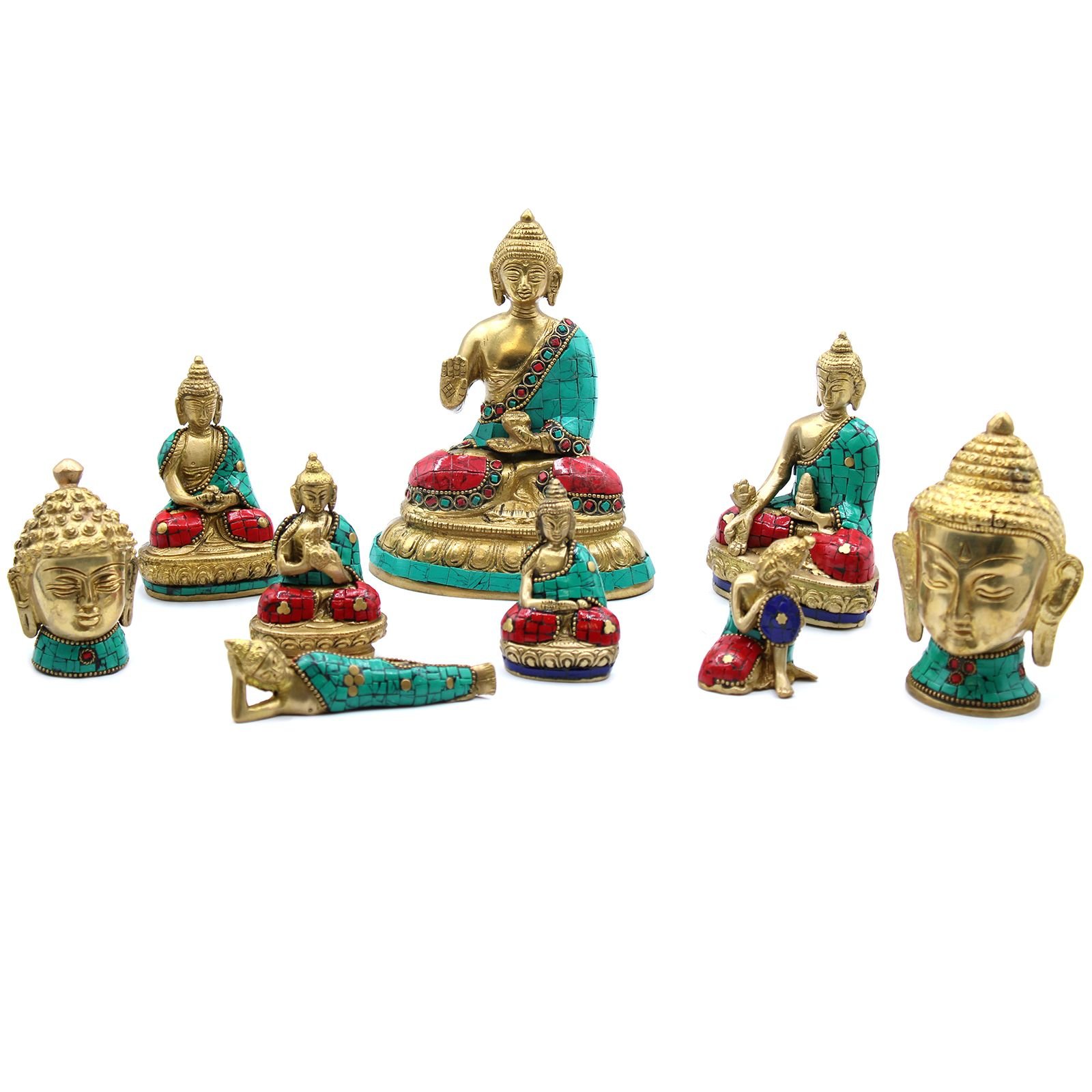 Figura de Buda de Latón - Cabeza Med - 8 cm - Imagen 5