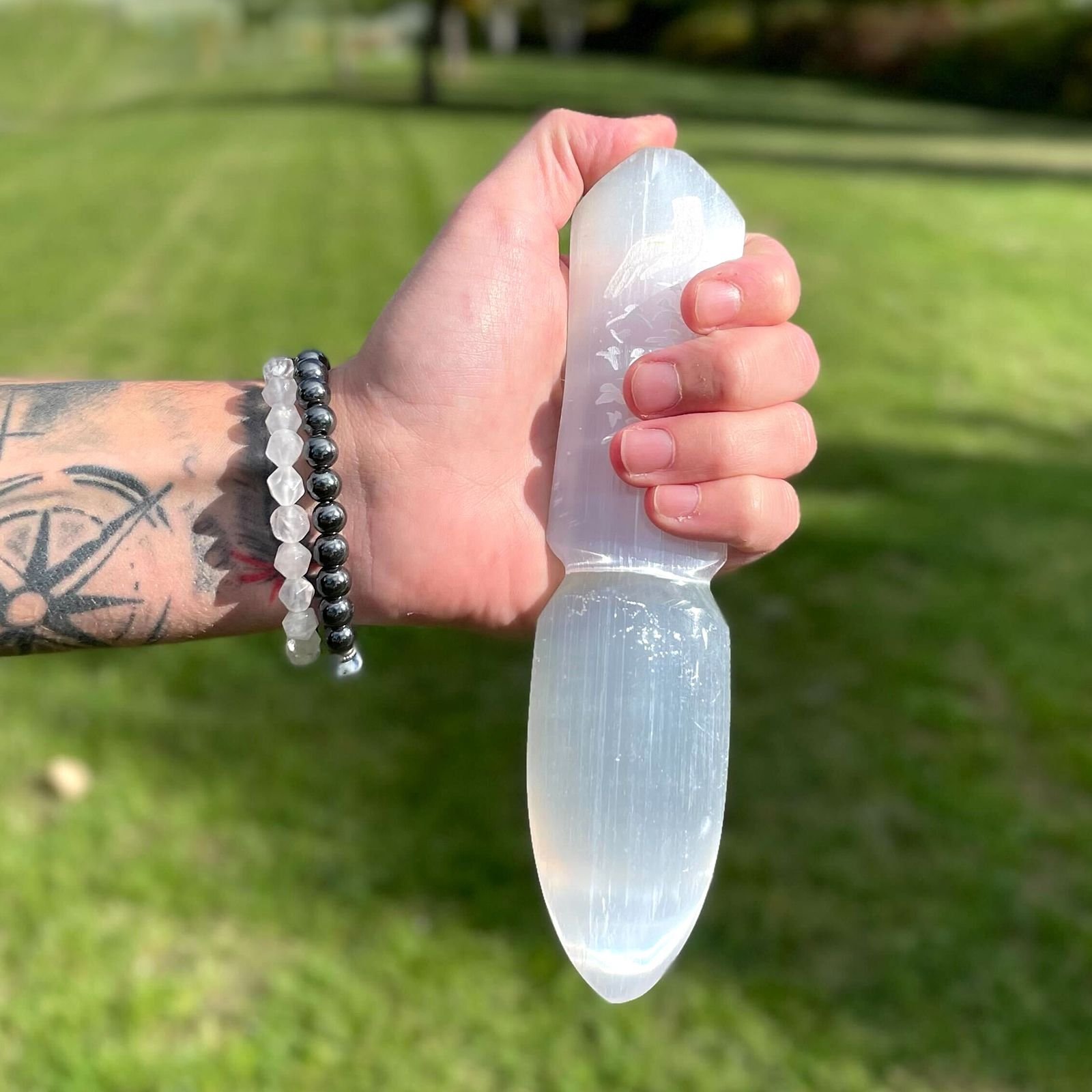 Cuchillo ritual de selenita - Liberación de ataduras - Imagen 2