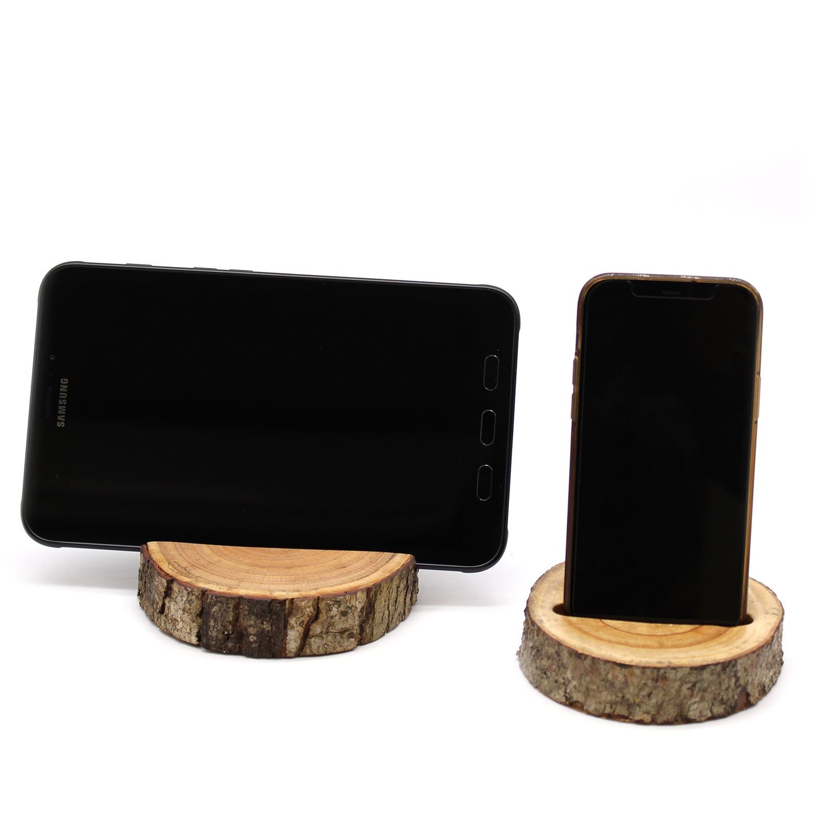 Small Log Phone Holder (slot) - Natural - Imagen 5