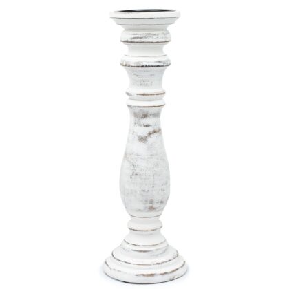 Candelabro clásico - Blanco - 37x10cm - Grande