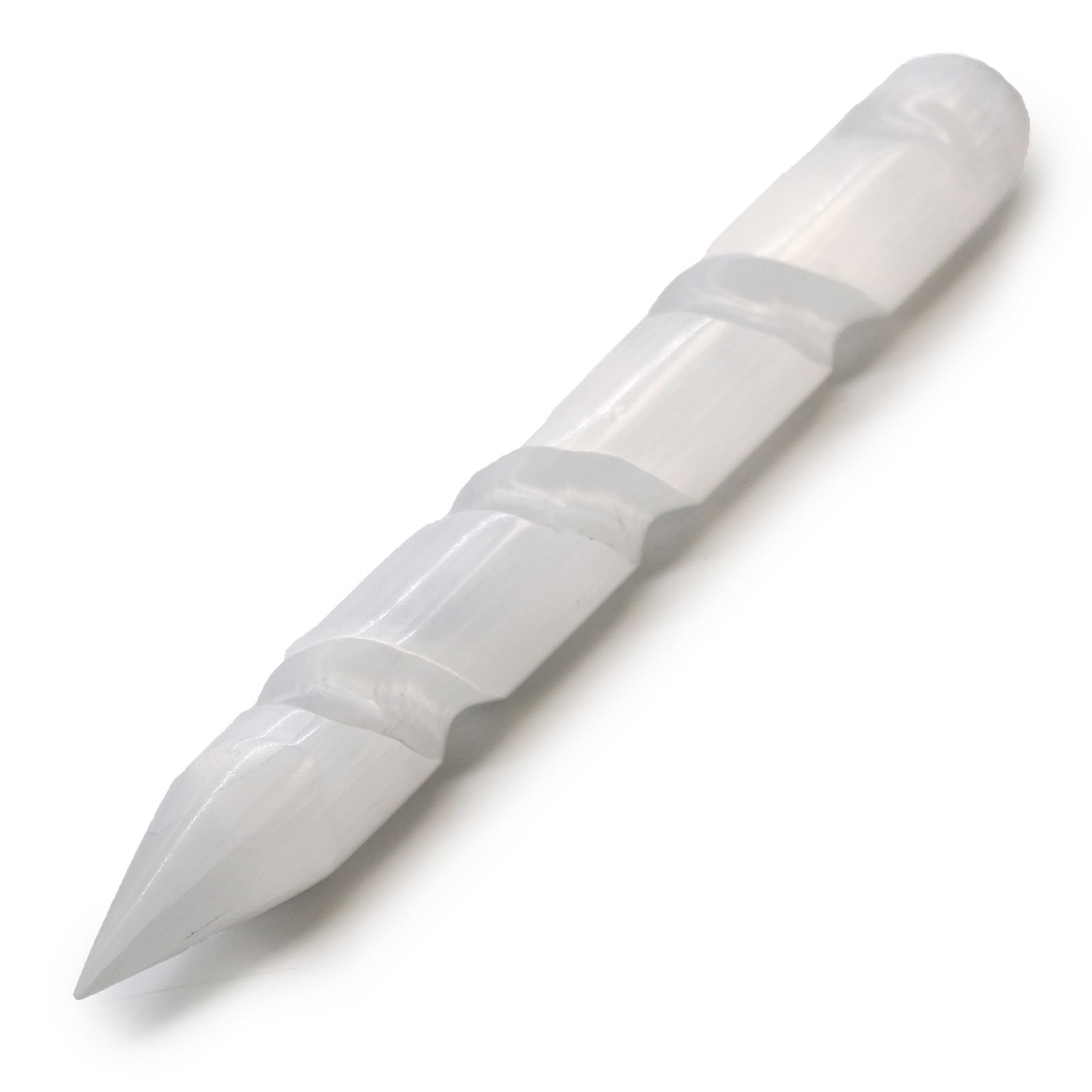 Varita Espiral de Selenita - 16 cm (Punta en 1 Extremo) - Imagen 2