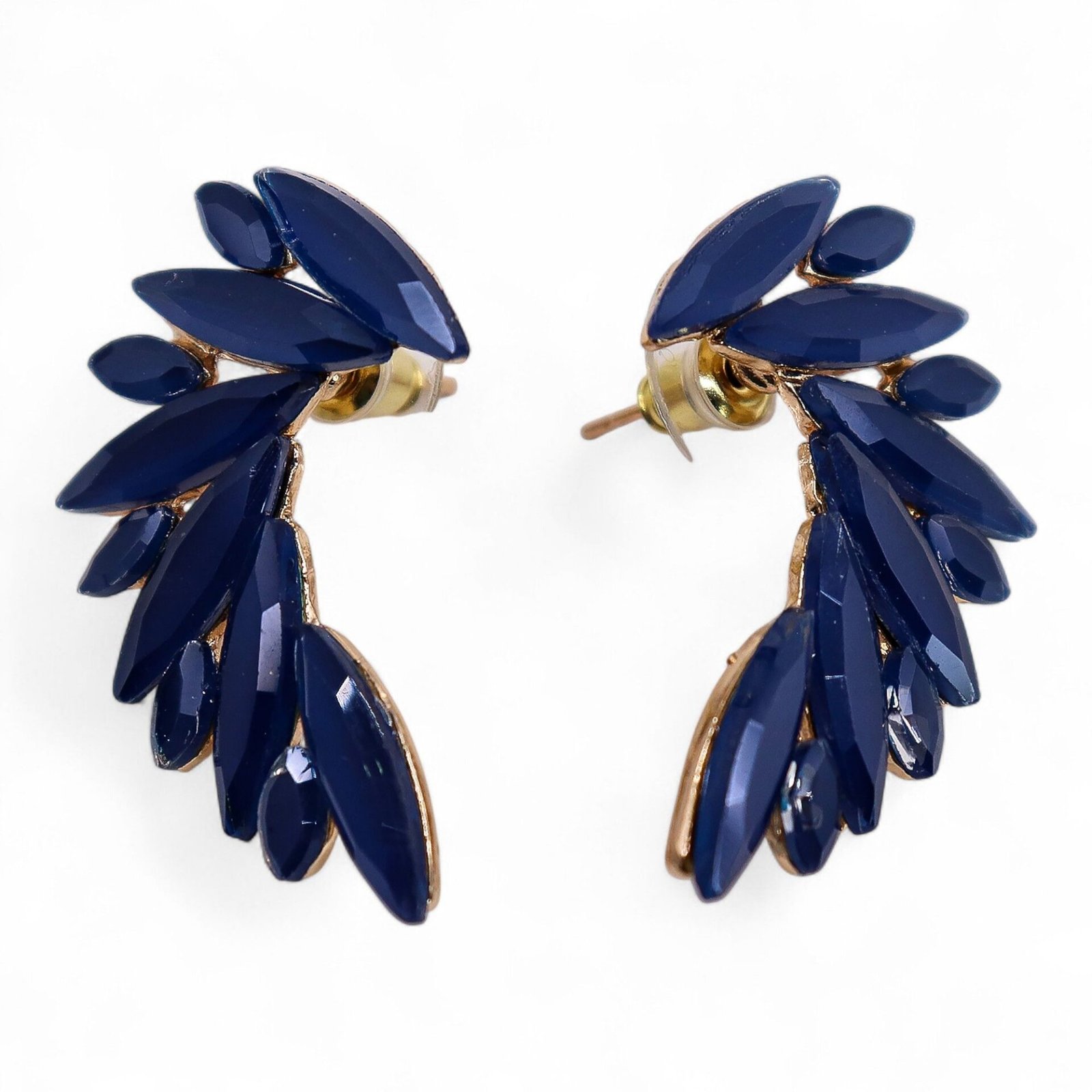 Pendientes de Cristal Vintage - Alas de ángel - Azul - Imagen 6