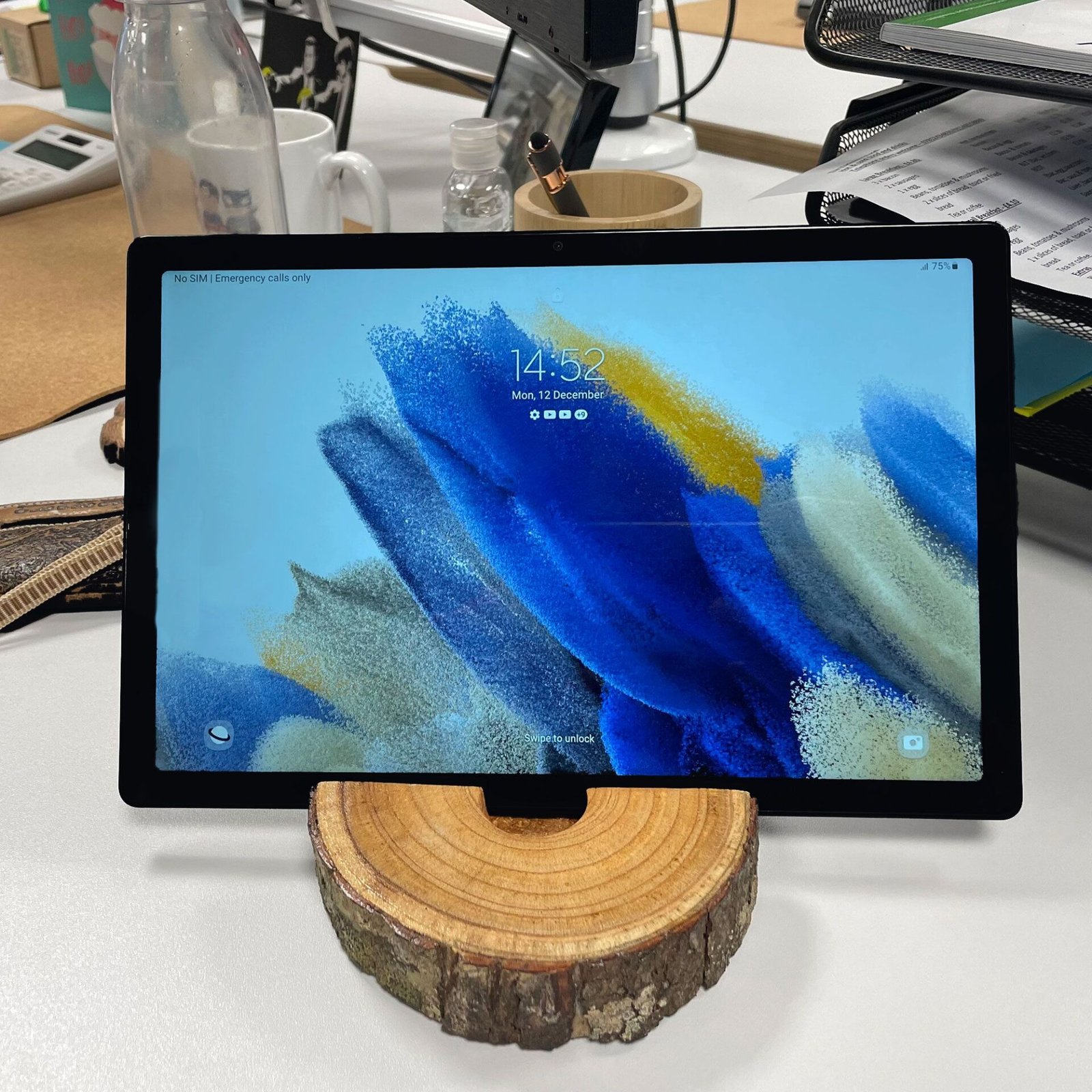 Small Log Phone Holder (full slice) - Natural - Imagen 6