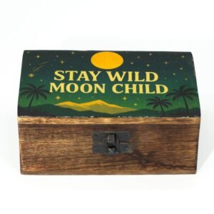 Caja esmaltada mediana - Mantente salvaje, hijo de la luna