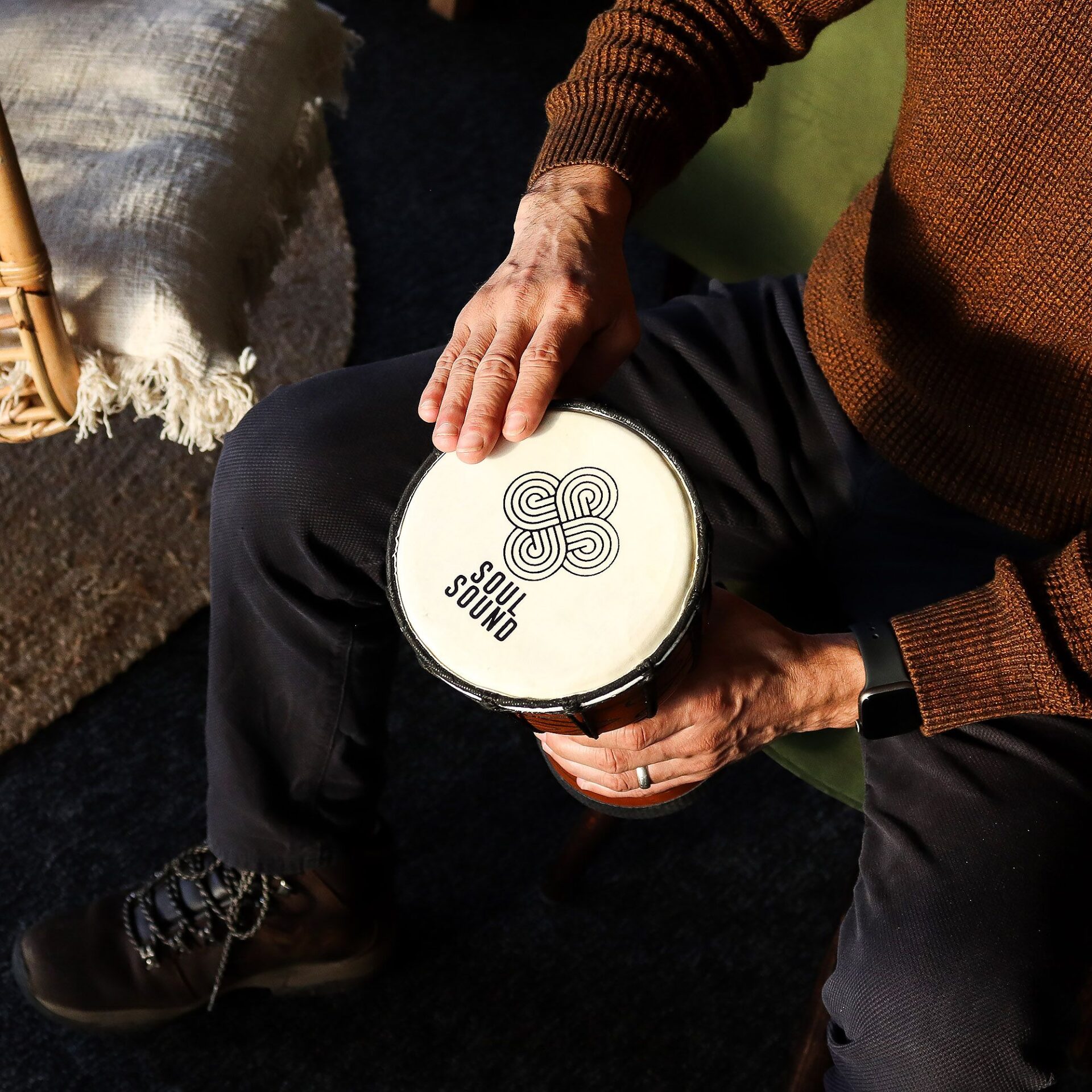 Tambor Pro Djembe Pequeño "Sonido del Alma" – Sonido Grave – 30 cm - Imagen 6