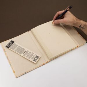 Lrg Lokta Mixed Colour Cotton Notebook (21x15cm) - 45 leafs - inc bookmark