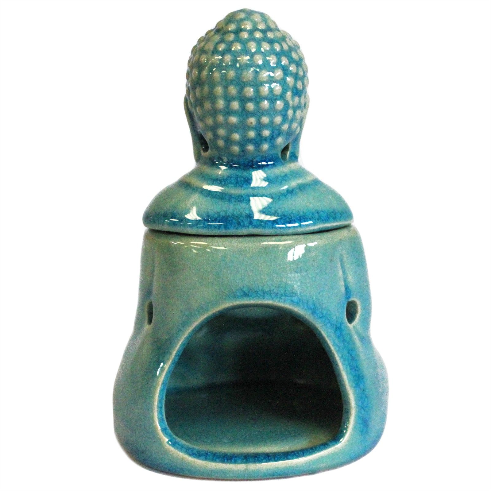 Quemador aceite Buda sentado - azul - Imagen 7