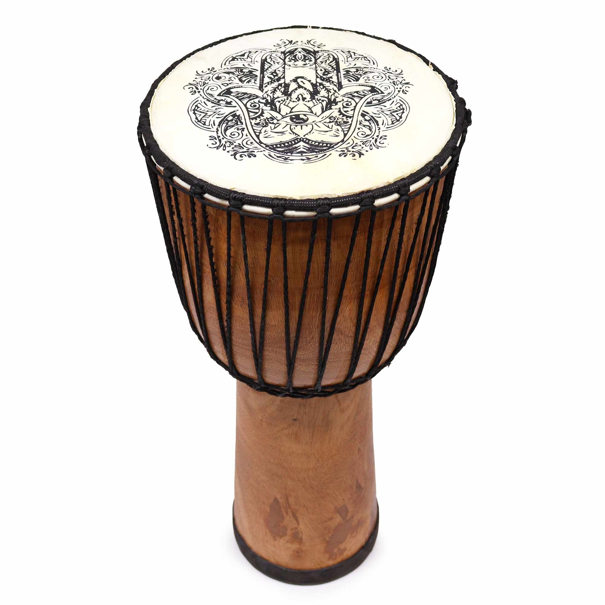 Tambor Djembe hecho a mano con tapa ancha - 50cm - Imagen 5