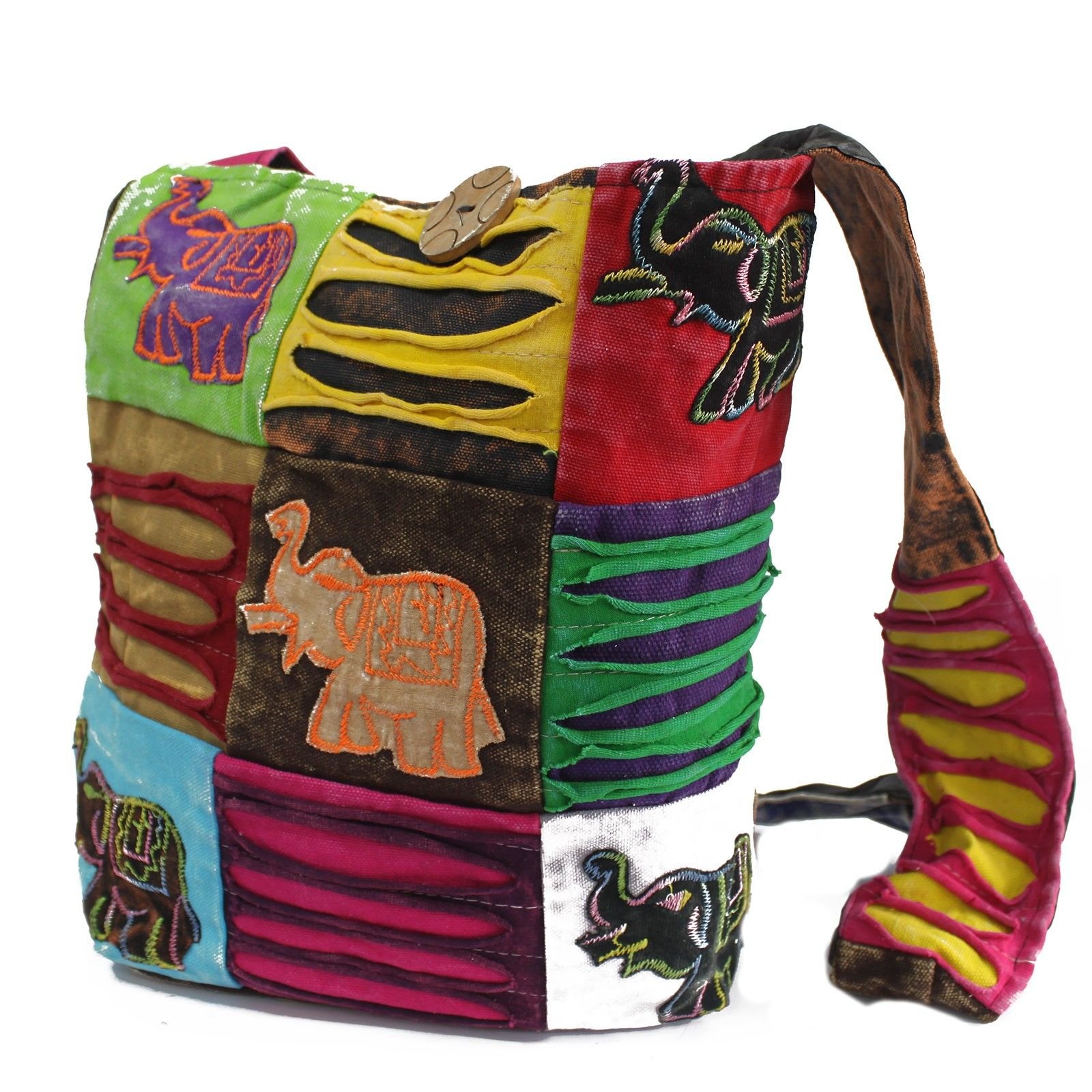 Bolso Étnico Estilo Hippie - Chocolate / Elefante - Imagen 3