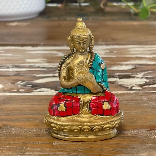 Figura de Buda de Latón - Manos Arriba - 7.5 cm - Imagen 6