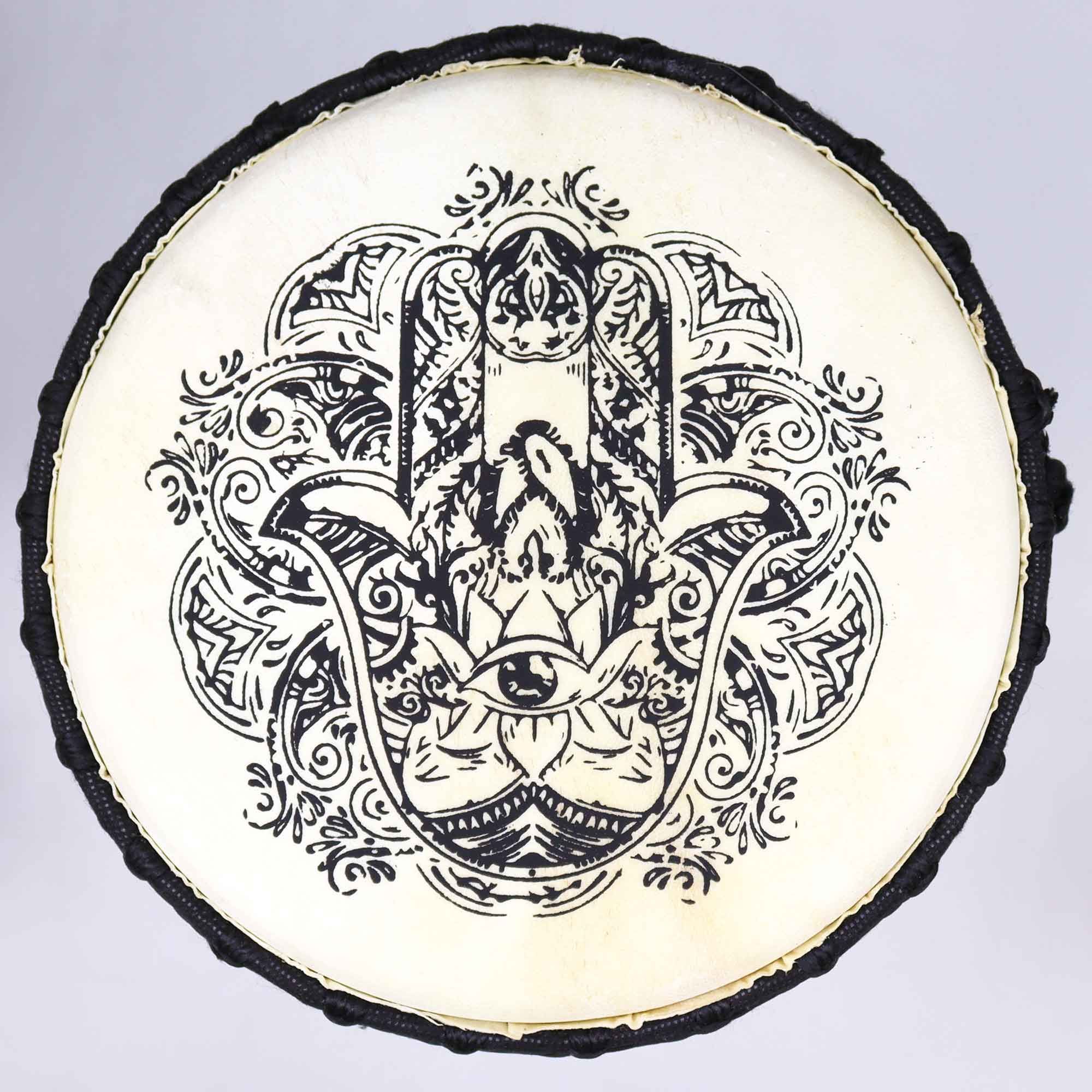 Tambor Djembe hecho a mano con tapa ancha - 50cm - Imagen 3