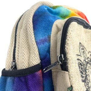 Mochila mediana de cáñamo Tiedye - 7 chakras