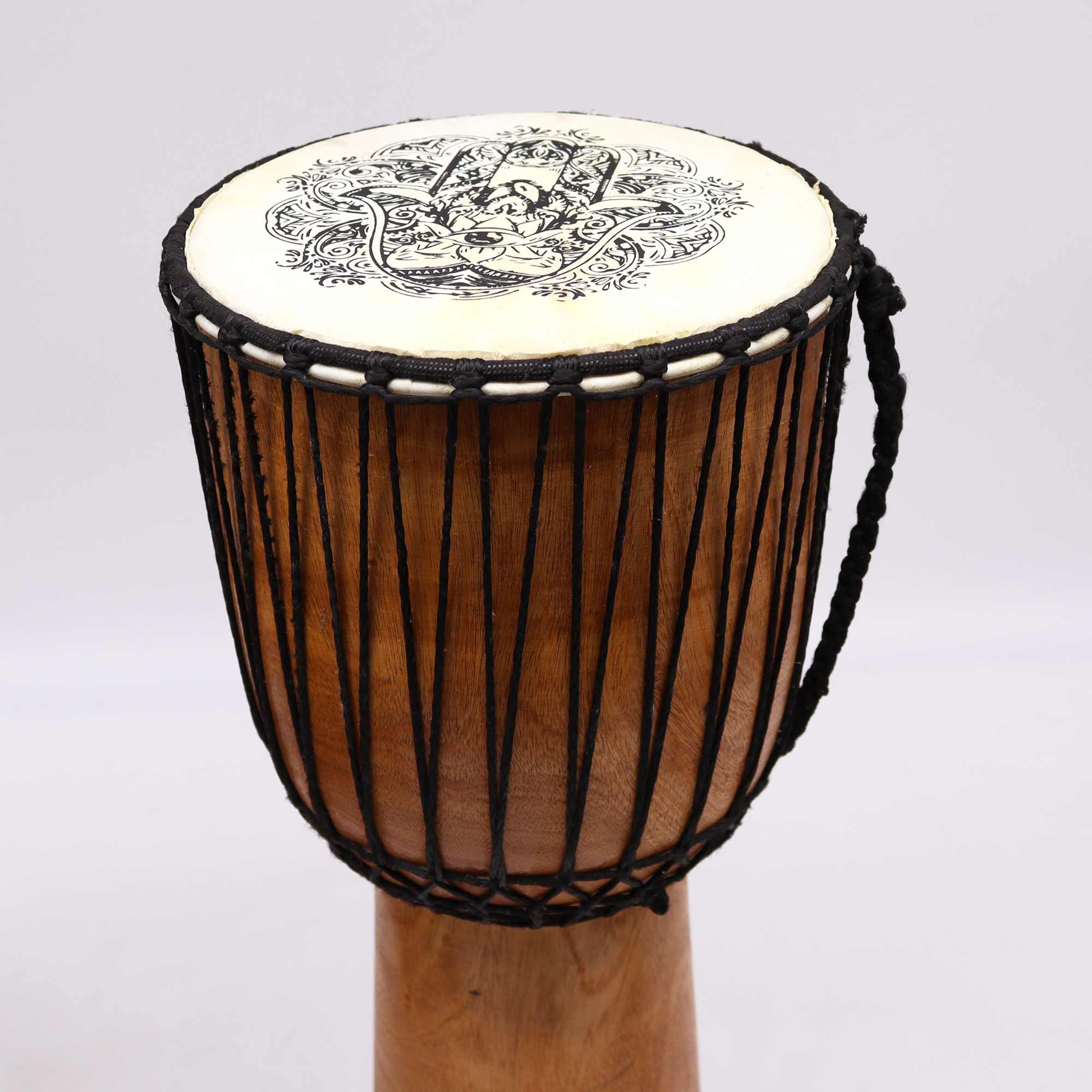 Tambor Djembe hecho a mano con tapa ancha - 50cm - Imagen 4