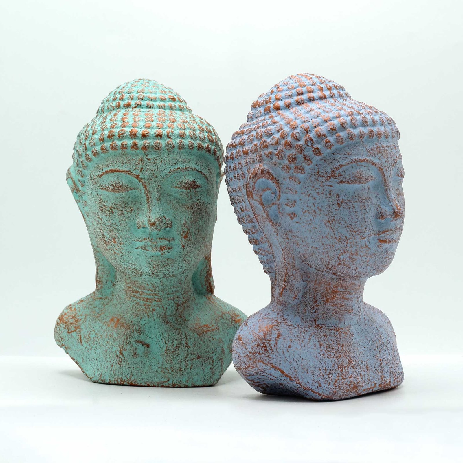 Cabeza de Buda Tranquilidad - Cobre verde - Imagen 4