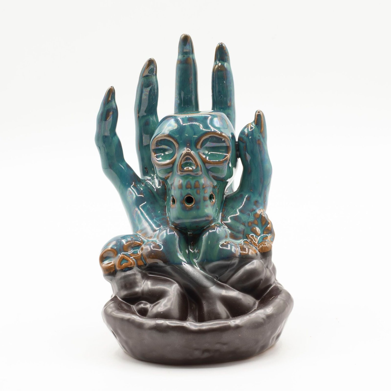 Quemador de incienso de flujo inverso - Calavera en la mano - Imagen 3