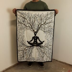 Arte de pared de algodón (70x110cm) - Conexión Tierra-Chakra