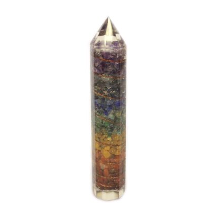 Orgonita-Agua- 15 cm. tallada con Cobre y Gemas