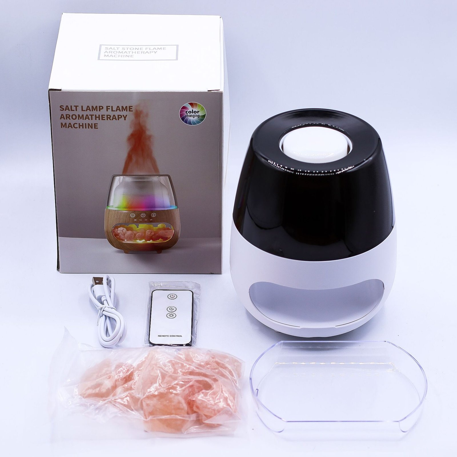 Difusor de aroma con efecto de llama de piedra de sal - Imagen 2