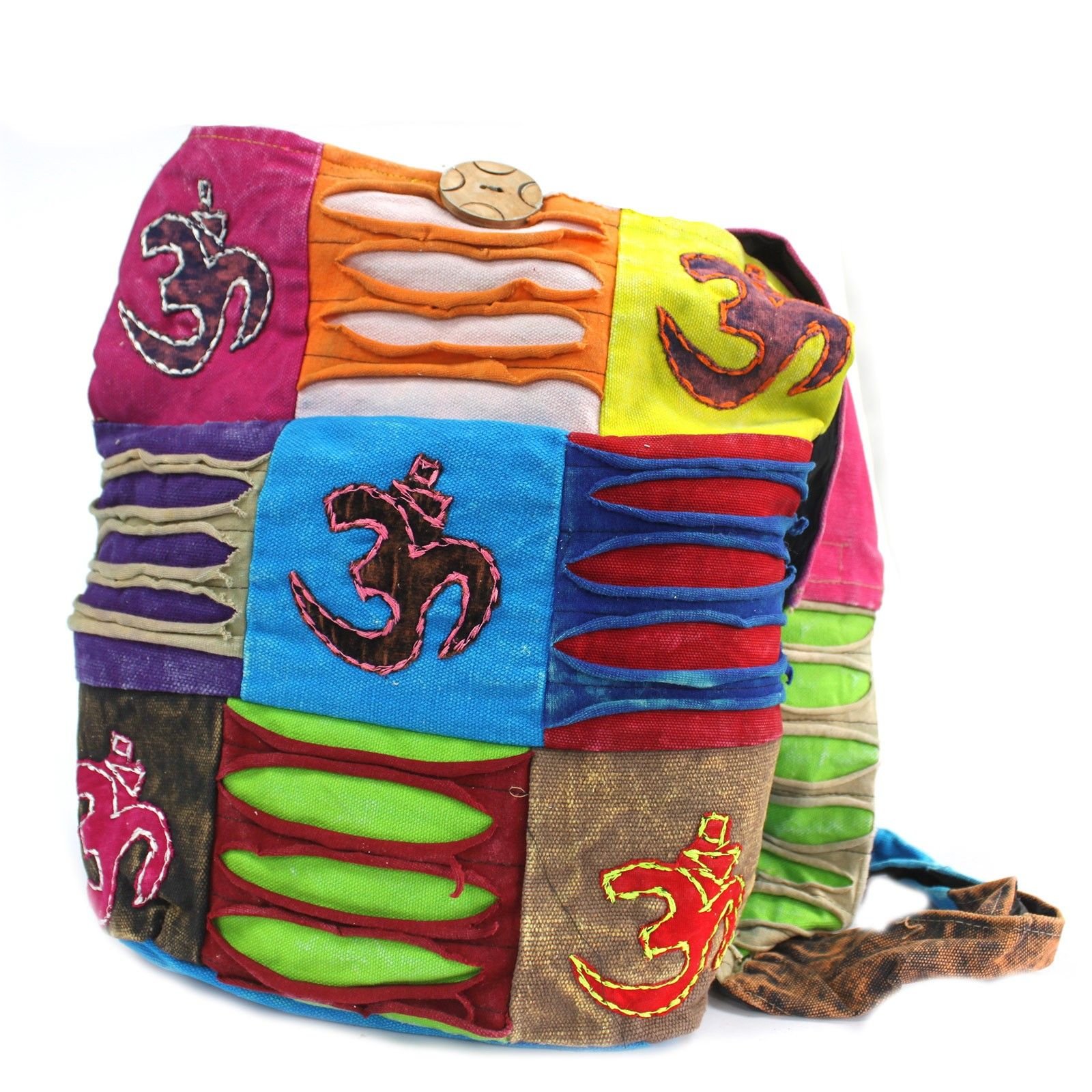 Bolso Étnico Estilo Hippie - Teal / Om - Imagen 5