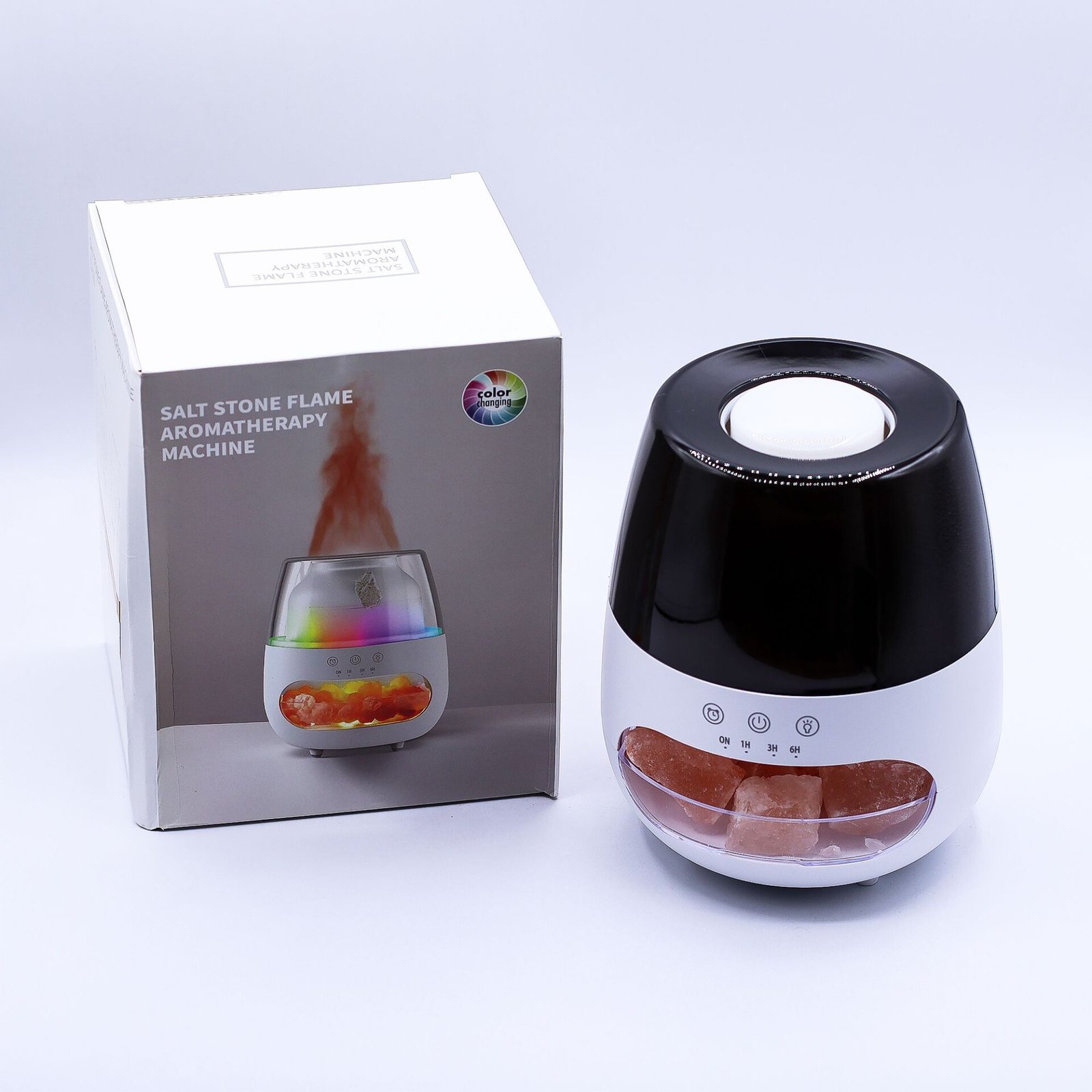 Difusor de aroma con efecto de llama de piedra de sal - Imagen 3