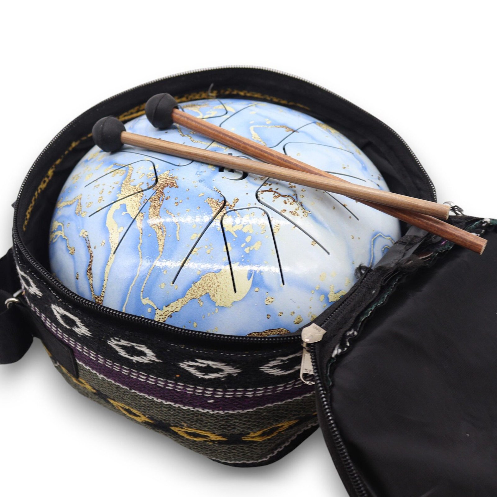 Tambor Mediano Hapi Cielo Azul- 22x18cm - Imagen 2