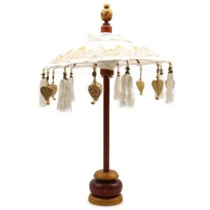 Sombrilla Bali Decoracion de Hogar - Lona - Decoración Dorada - 40cm