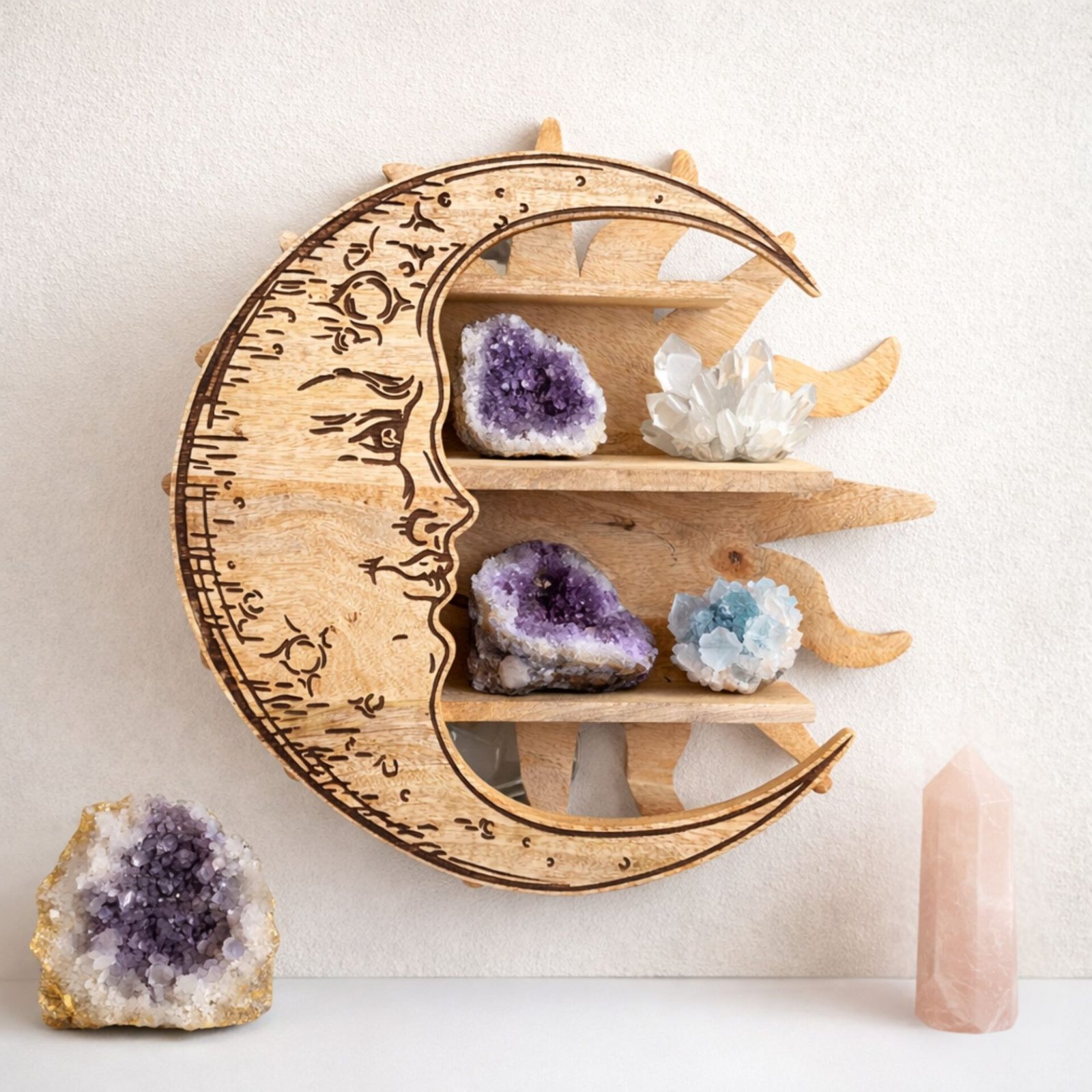 Rayos de sol y luna - Estante de pared de tres niveles - Imagen 3