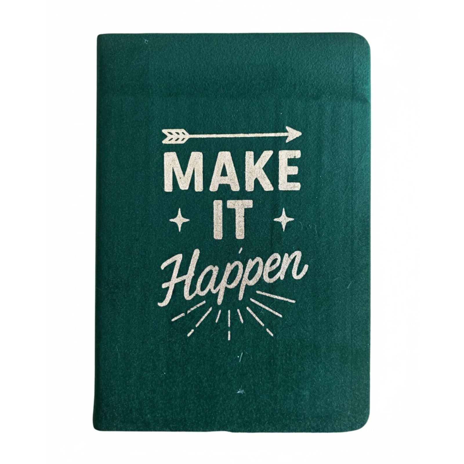 Cuaderno de terciopelo verde oscuro - 80 páginas - Haz que suceda - Imagen 2