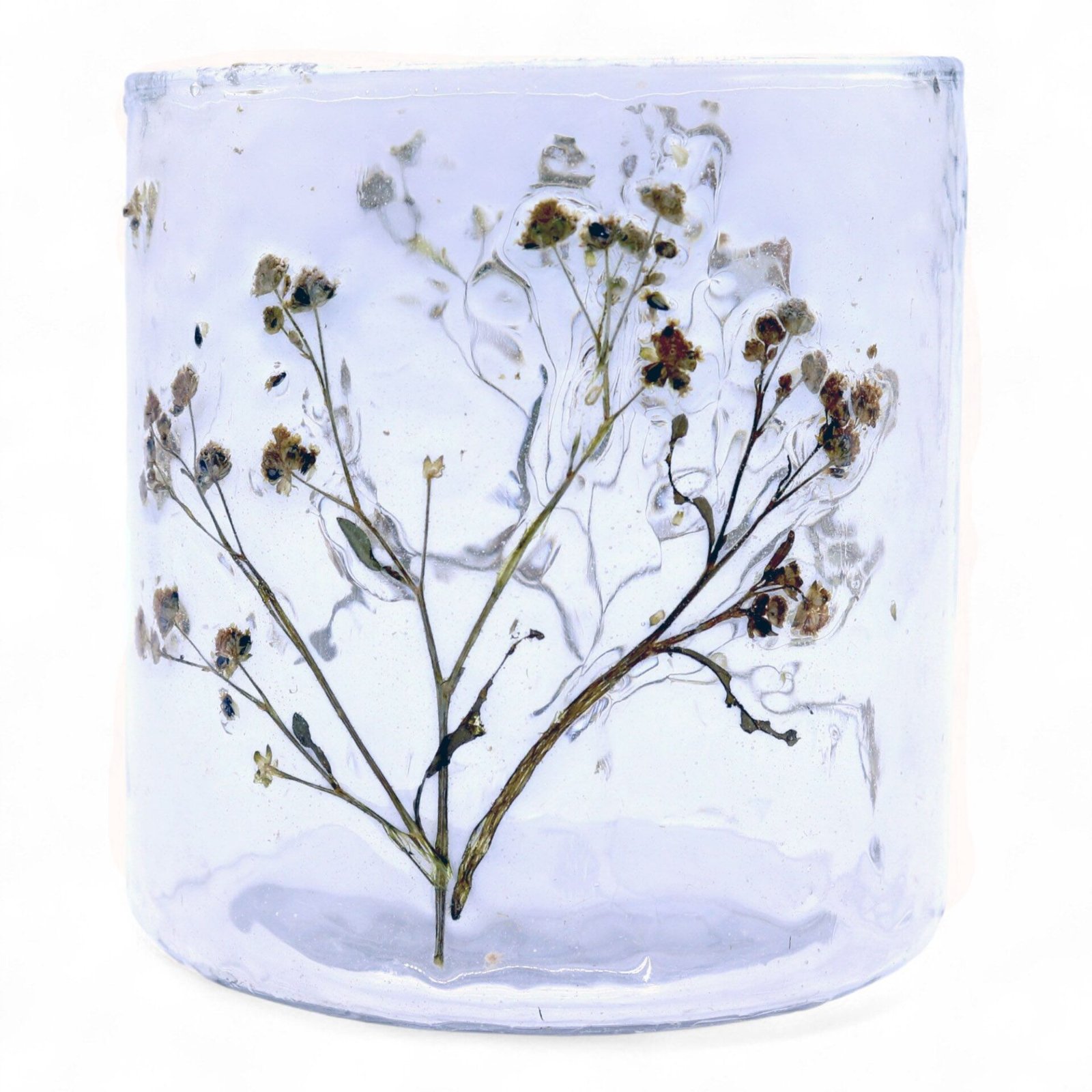 Portavelas recto de Vidrio floral natural - Margarita - (8x8 cm) - Imagen 8