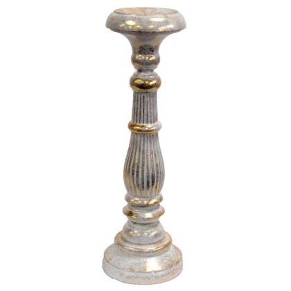 Candelabro grande - Oro blanco