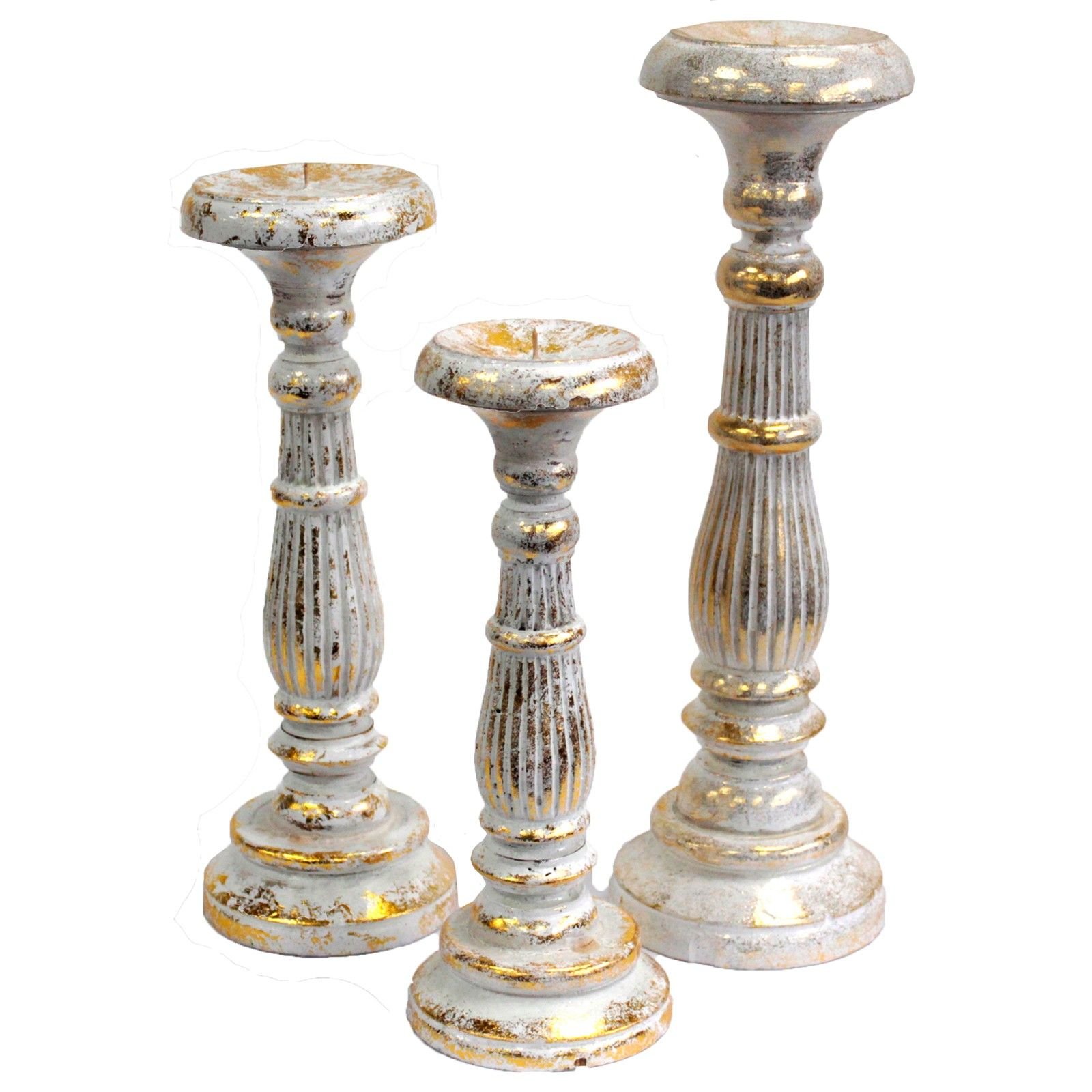 Soporte de vela mediano - oro blanco - Imagen 5