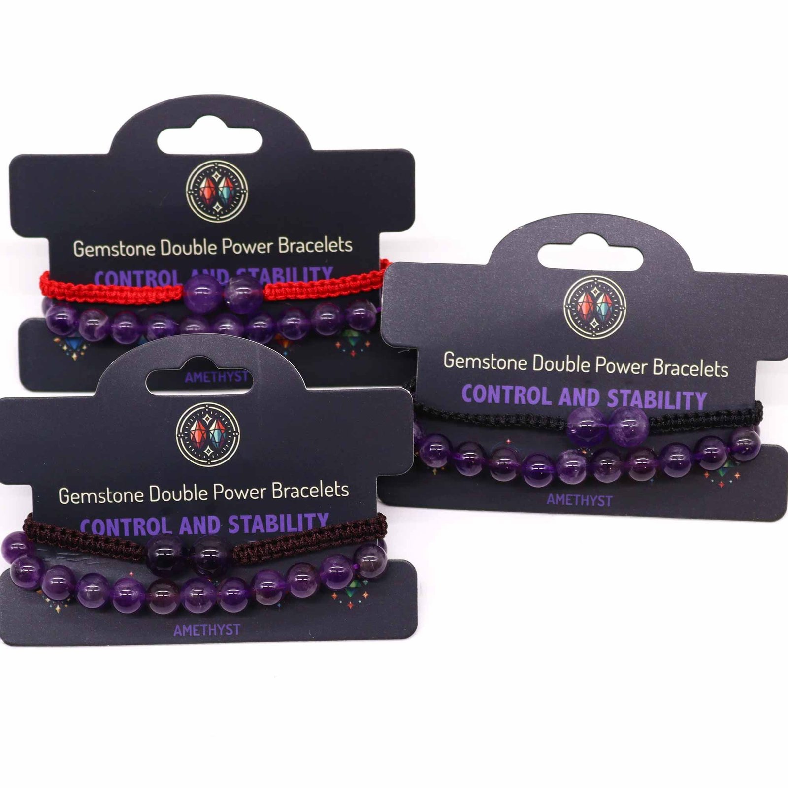 Pulseras de Doble Poder de Piedras Preciosas - Amatista - Imagen 3