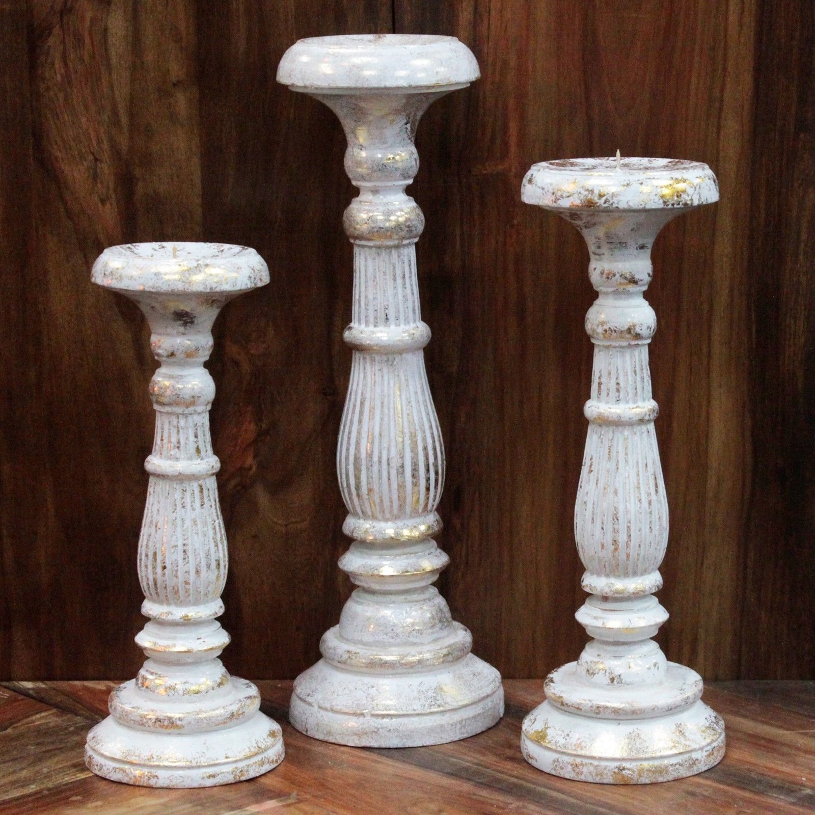 Soporte de vela mediano - oro blanco - Imagen 4