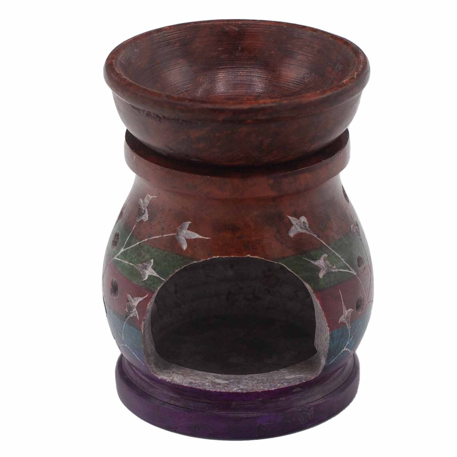 Quemador de Aceite de Esteatita 10cm - Hamsa - Cinco Colores - Imagen 3
