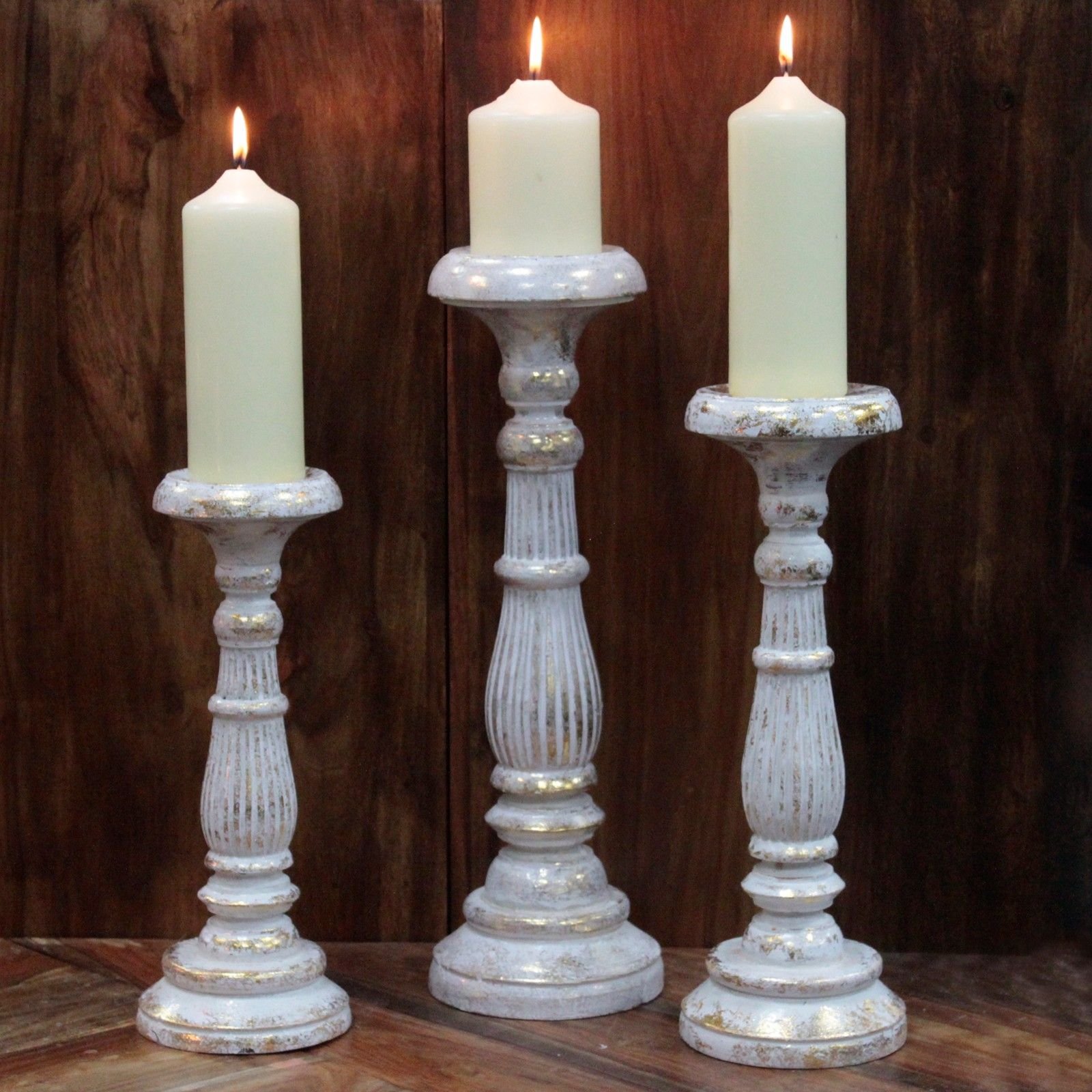 Soporte de vela grande - Oro blanco - Imagen 4