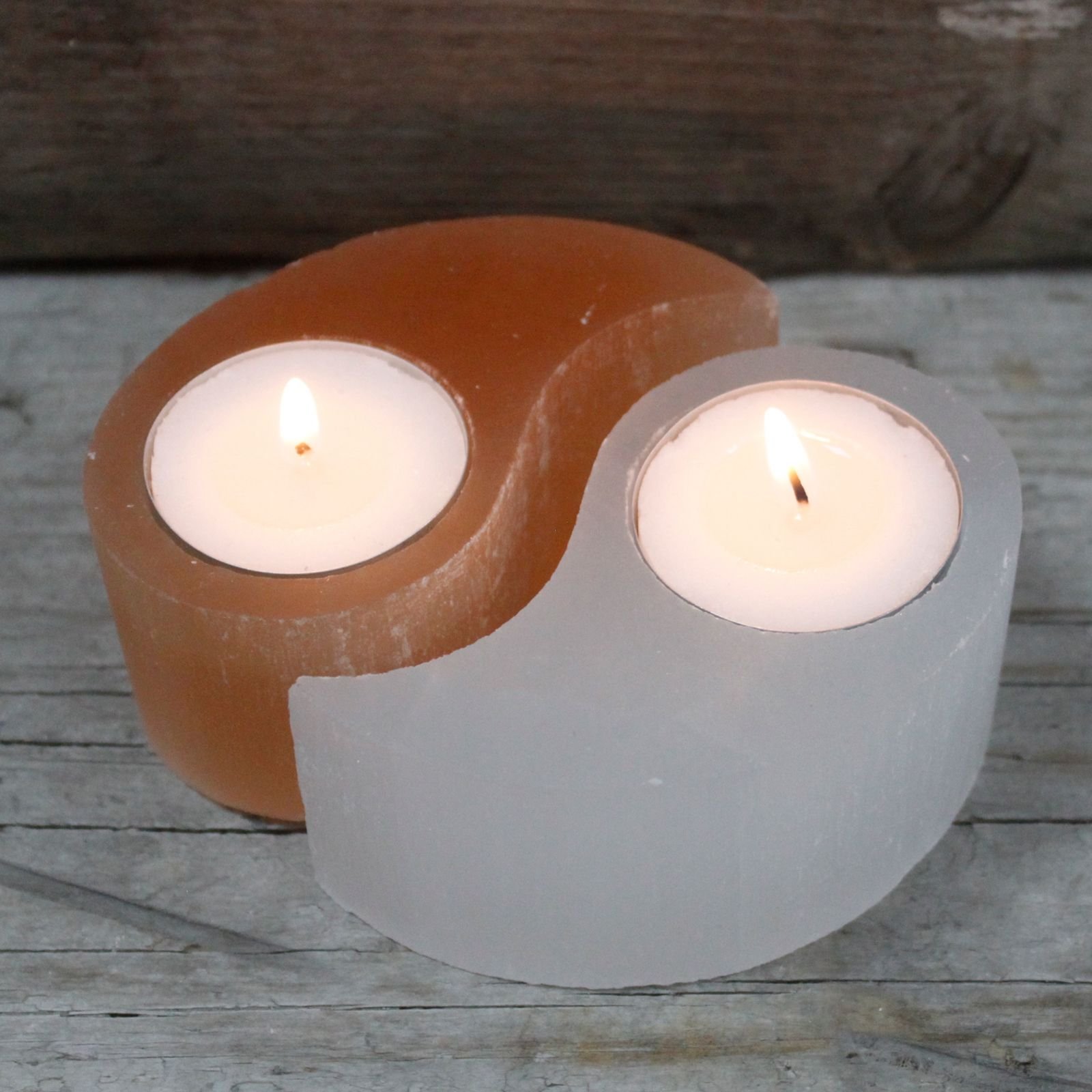 Candelabro Selenita Yin Yang - Imagen 2